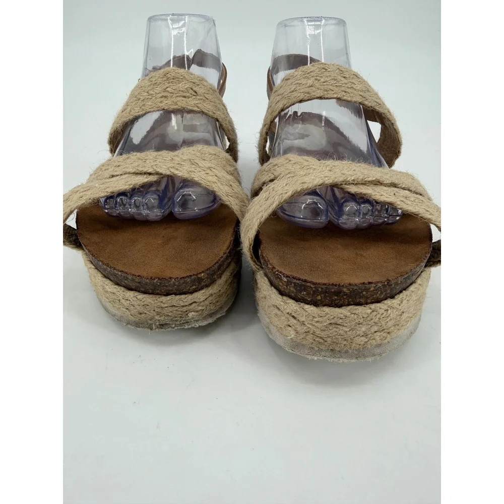 Altar'd State Tan Jute Rope Platform Espadrille Sandals Womens 10 A6067-15